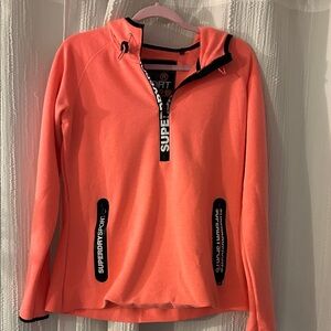 Superdry Coral Hoodie with Black Accents